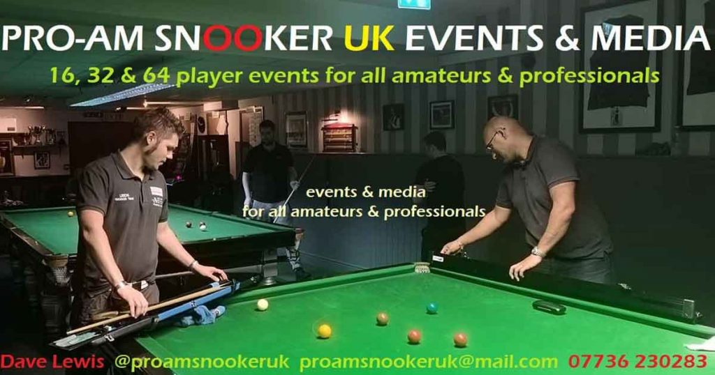 Pro-Am Snooker Weekend 24 and 25 July 2021