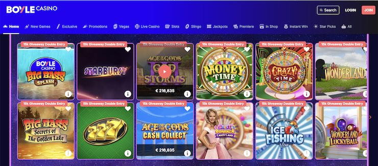Boyle Casino is one of the top crypto casinos for online slots.
