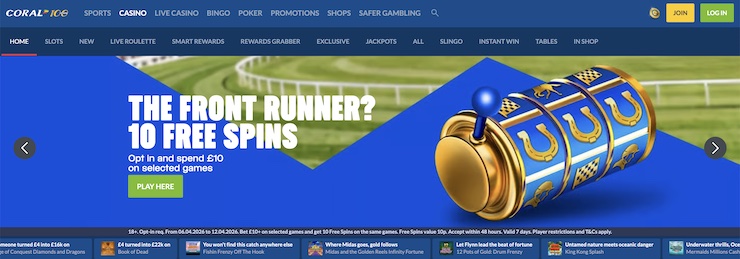 Coral is one of the best UK casinos for new players.