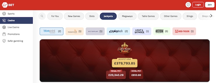 Virgin Casino is one of the best casino sites in all of Europe.